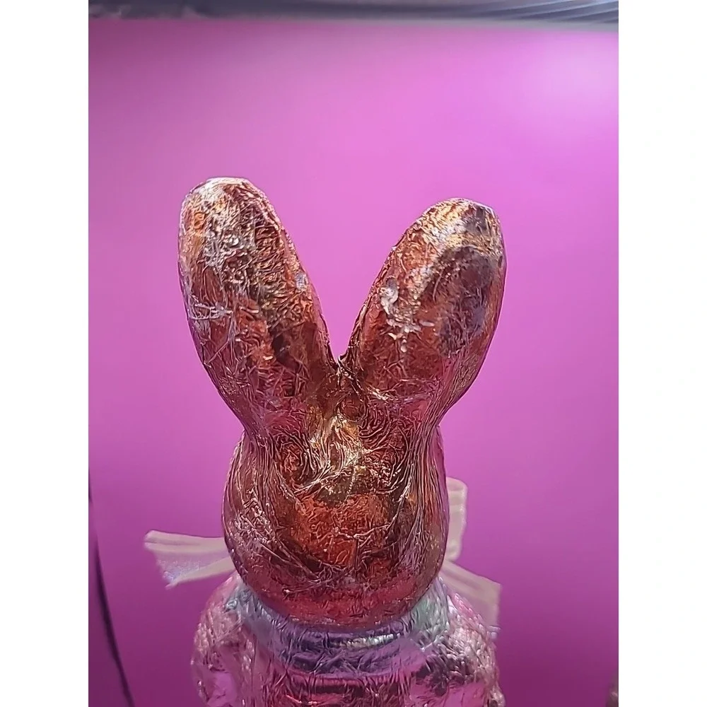 Vintage Ganz Faux Foil Wrapped Chocolate Easter Bunny Rabbit Lot Two Bunnies‎